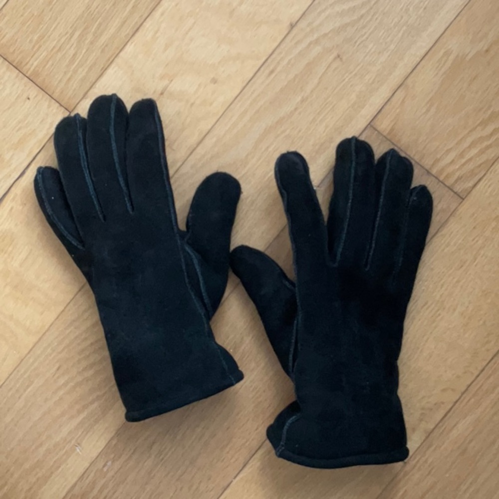 Quince Australian Shearling Gloves, black, S
